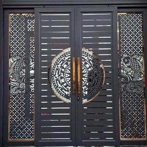 Cửa cổng sắt CNC biệt thự hoàng gia
