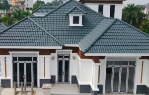 Mái tôn giả ngói biệt thự sang trọng