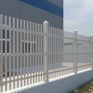 Hàng rào sắt hộp mạ kẽm sơn tĩnh điện trắng