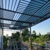 Thi công mái che poly khung sắt sân thượng